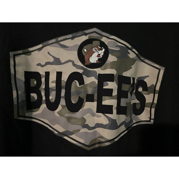 Buc-ee's Long Sleeve 3XL. T-Shirt with Camo Logo, Black, Cotton 2025 - Picture 3 of 4